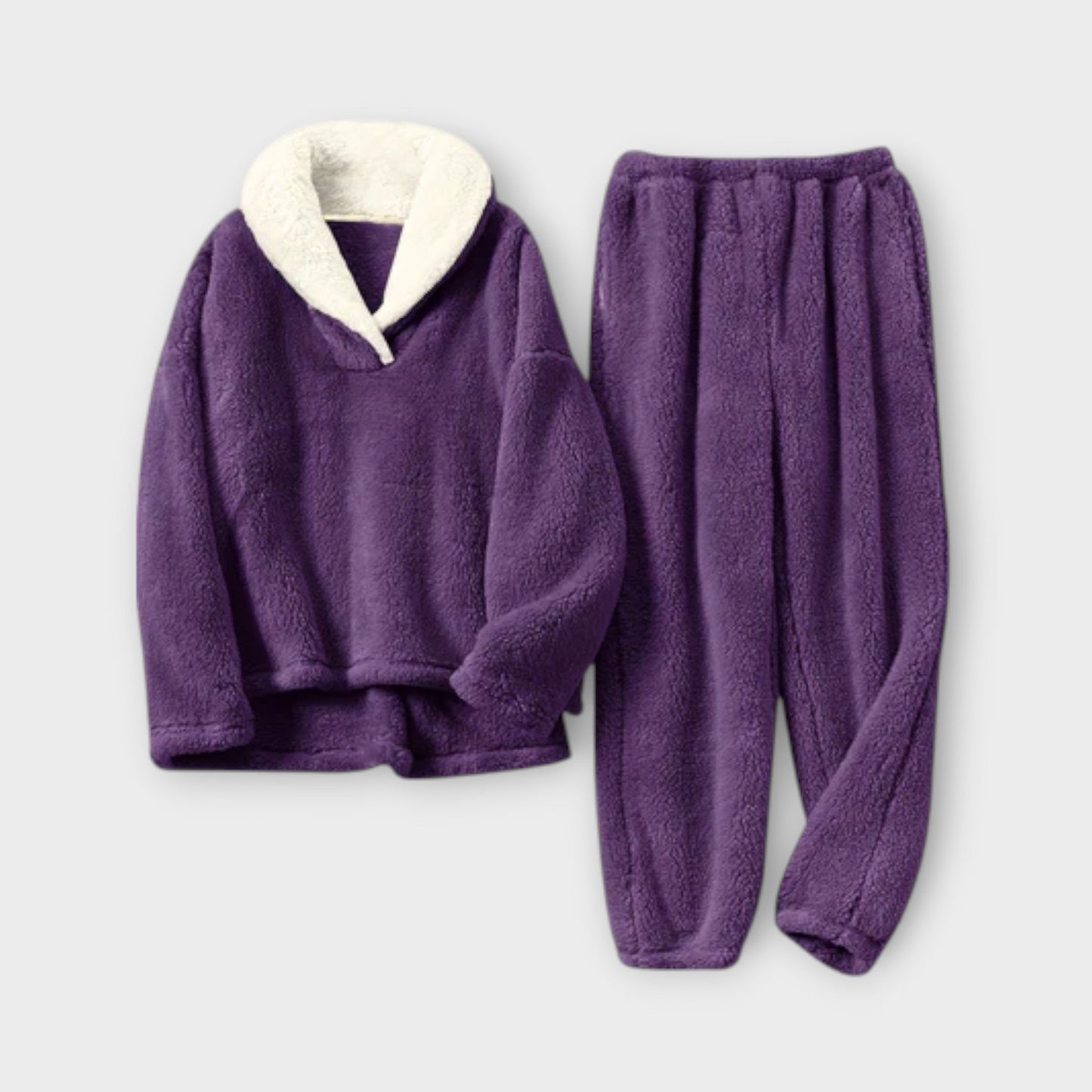 Variant image for Stella - Kuscheliger Flanell Pyjama Damen Set im Klassischen Stil - Bequem und Warm für Entspannte Nächte-25
