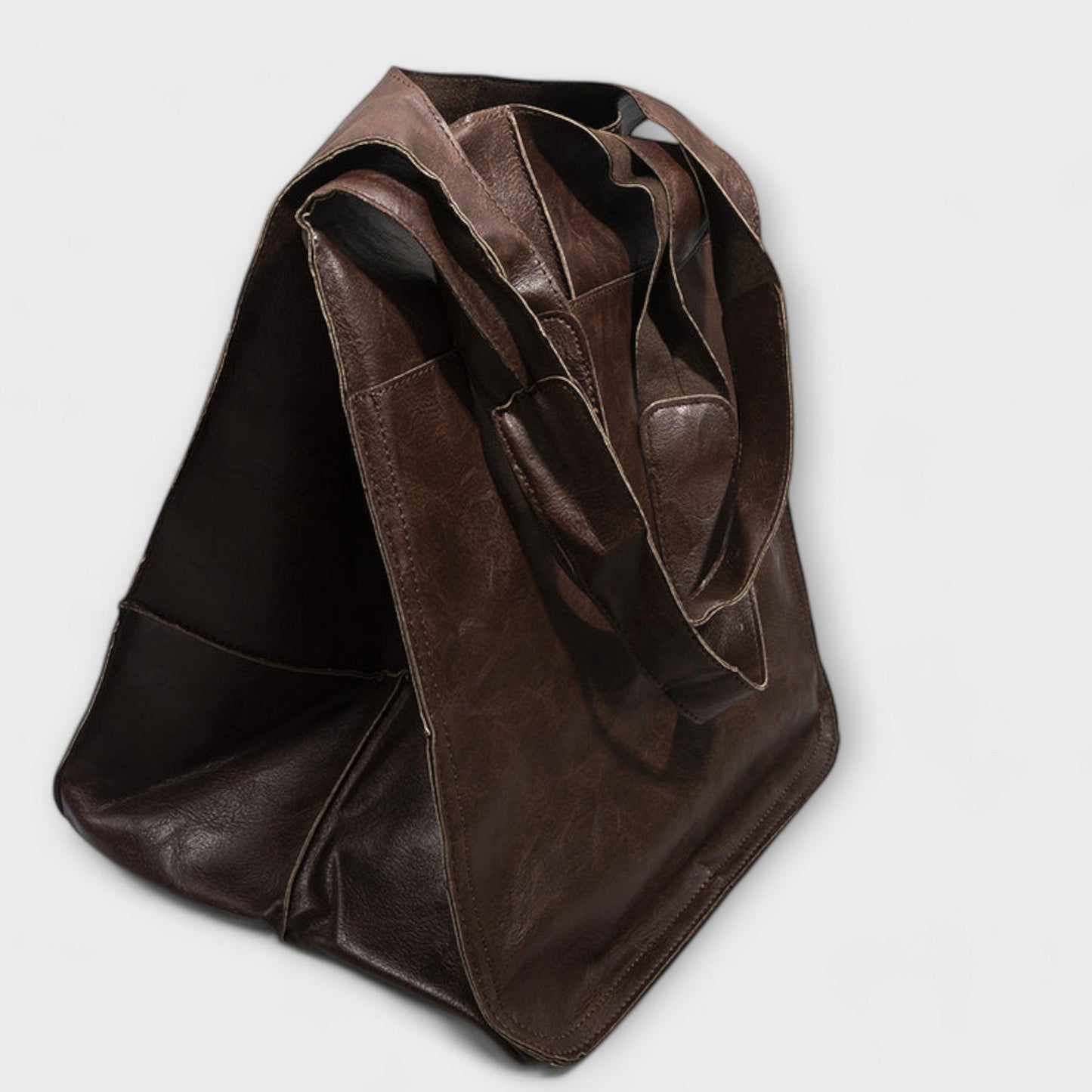 Léora - Elegante Handtasche Damen Schwarz - Oversize Weekender-Tasche aus PU-Leder für Alltag und Reisen-4