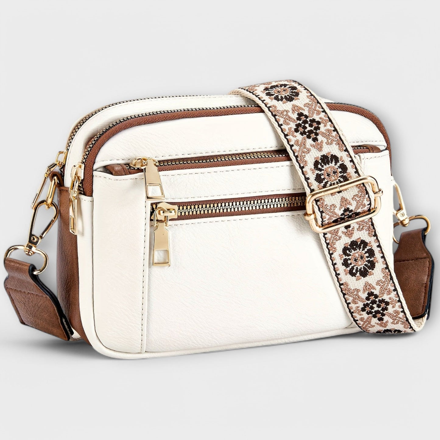 Léora - Elegante Handtasche Damen im Retro-Stil aus Veganem Leder mit Boho-Trageriemen-6