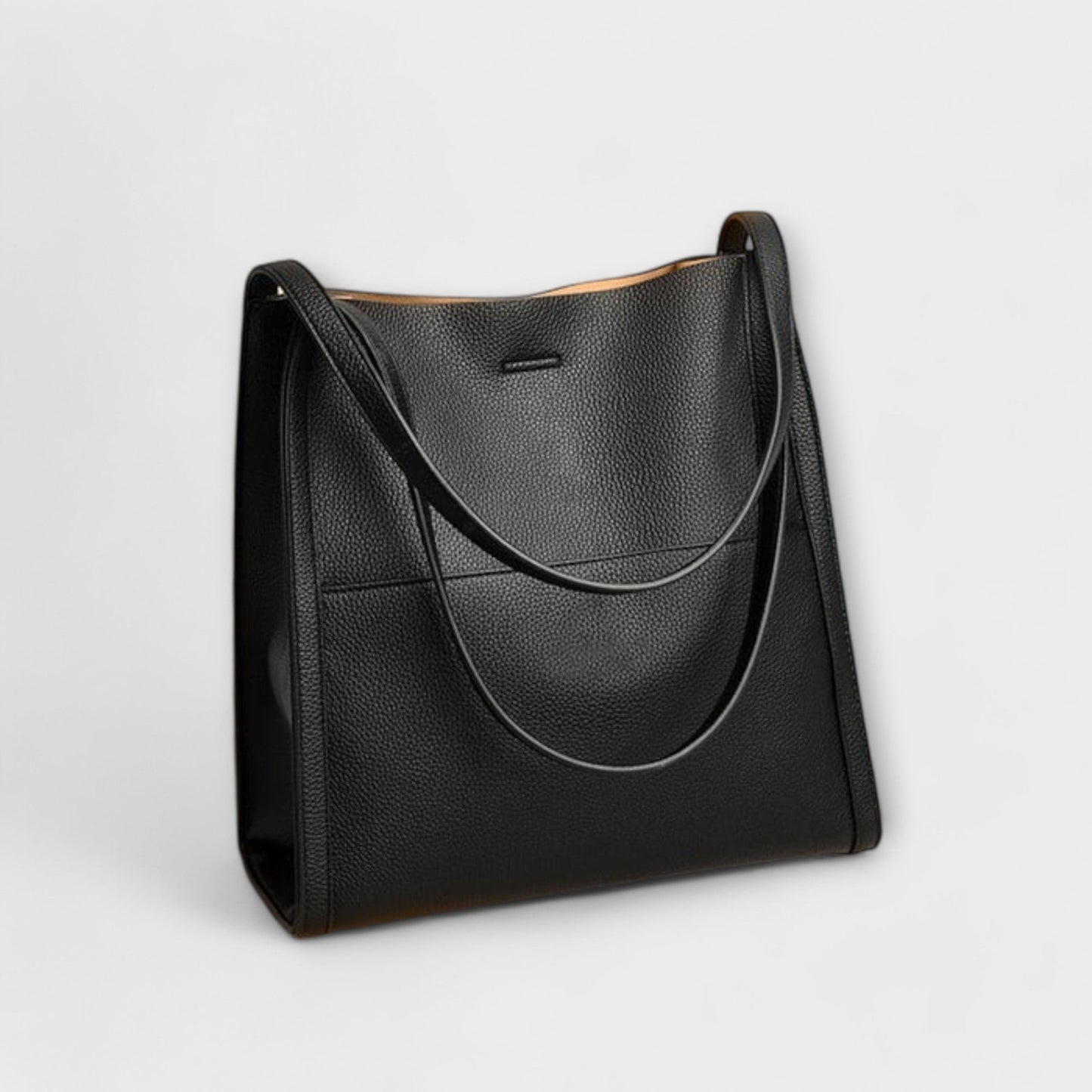 Variant image for Léora - Handgefertigte Schwarze Ledertasche Damen, Elegante Shopper aus Leder für Alltag und Büro-5