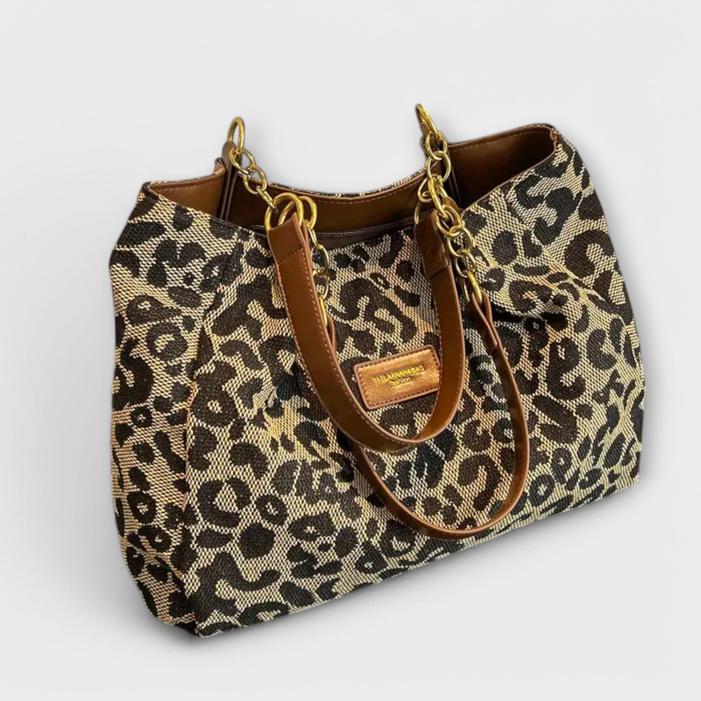 Lea's Leopard Canvas Tote – Geräumige Tasche für Schule, Arbeit und Freizeit, Ideal für Damen-1