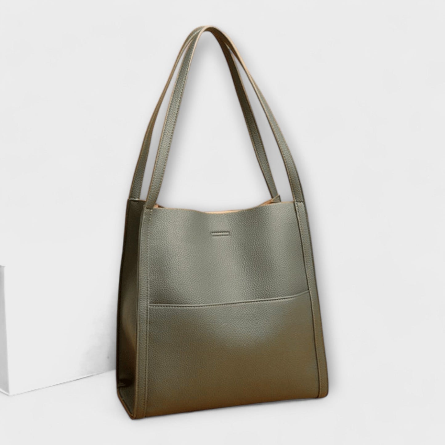 Variant image for Léora - Handgefertigte Schwarze Ledertasche Damen, Elegante Shopper aus Leder für Alltag und Büro-2