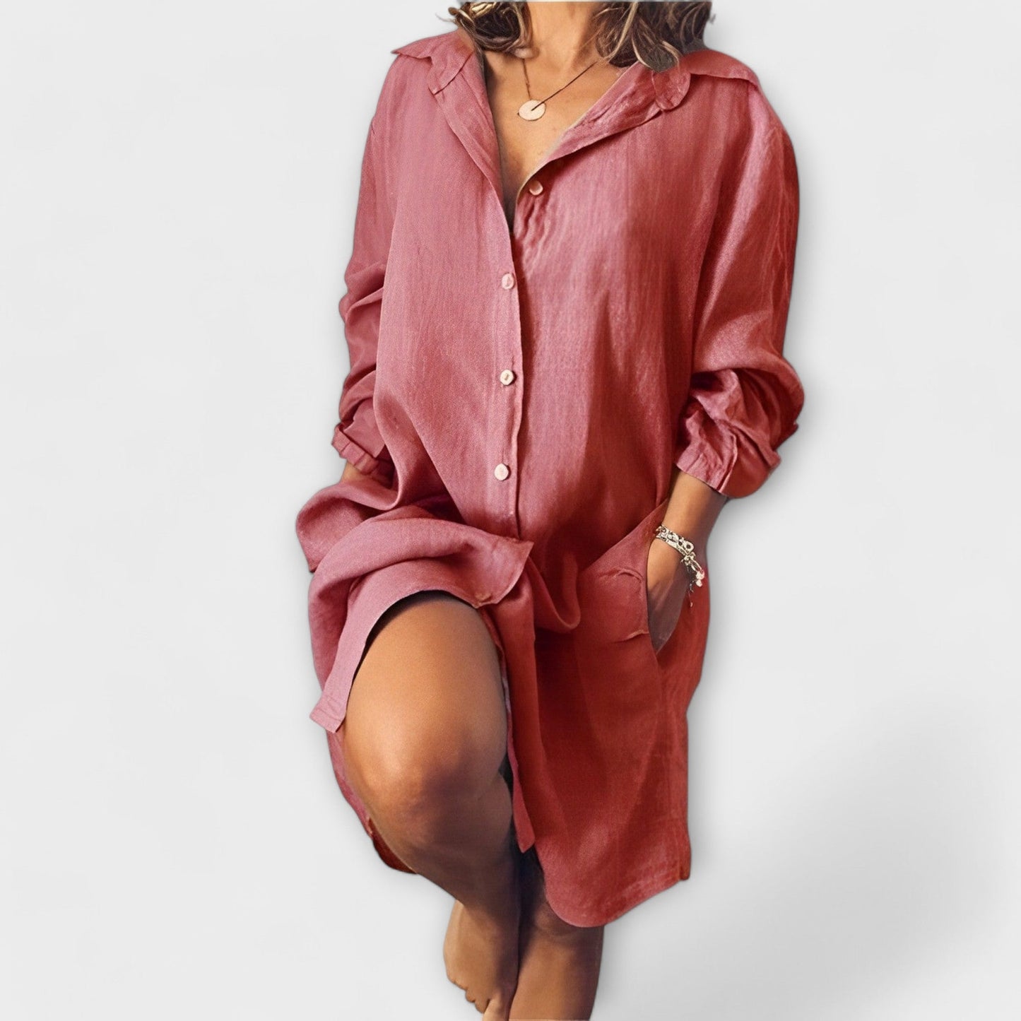Anna's Weiße Leinenbluse Damen – Lässig, Elegant & Vielseitig für Jeden Anlass-4