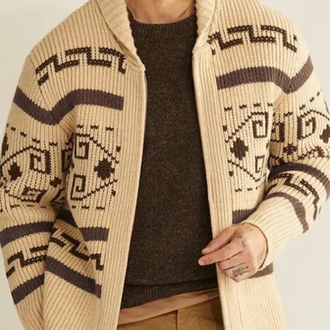 Elias – Herren Strickjacke mit Azteken-Muster