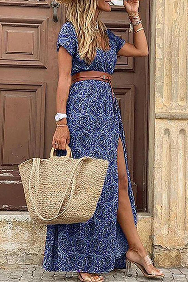 Dorothea™ Boho-Kleid Damen - Fließendes Damenskleid mit Bauchabdeckung im Verspielten Paisley-Druck - Bequem & Stylisch-6