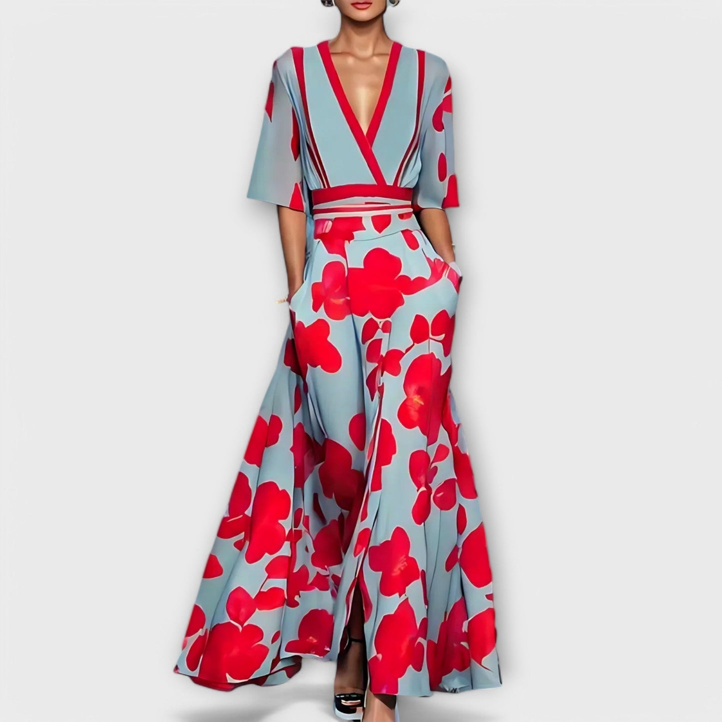 Variant image for Lola - Festliches Damenkleid Mit Modernen Ärmeln Für Hochzeitsgast Und Besondere Anlässe-1
