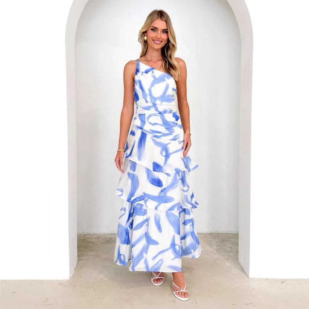 ELENIA – Das One-Shoulder-Blumenkleid mit Volants | Romantik trifft Sommerfrische