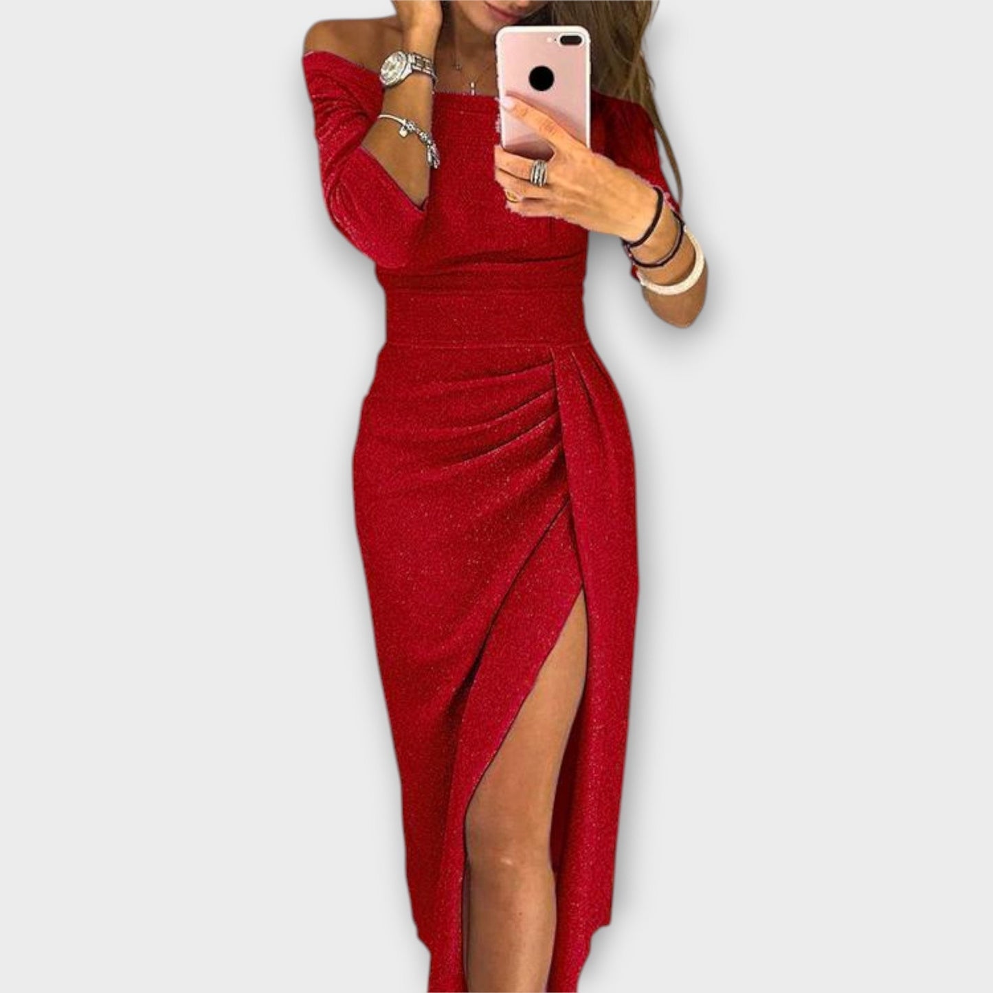 Variant image for Lena - Elegantes Off-Shoulder Damen Kleid für Abendveranstaltungen und Cocktailpartys-37