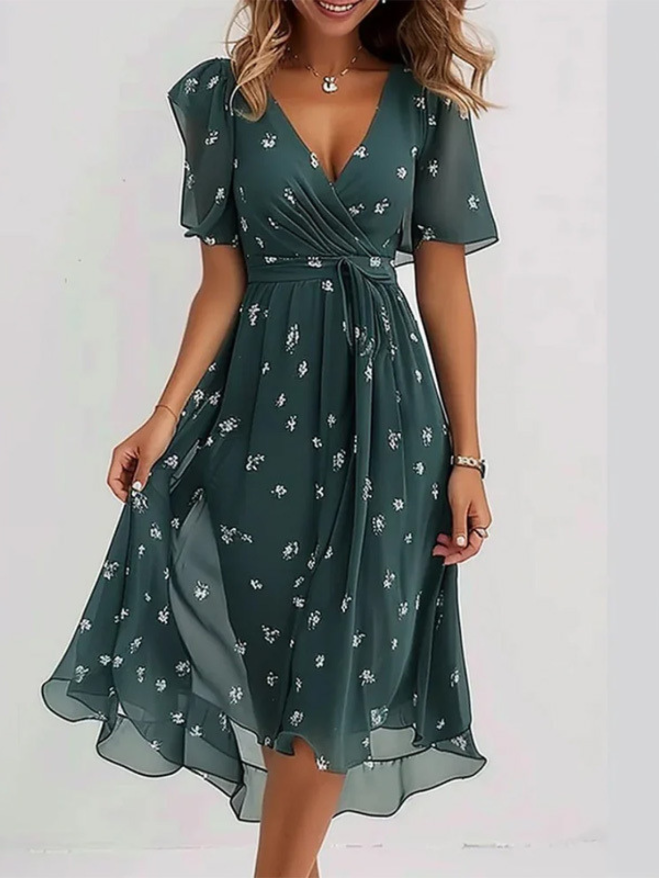 Emma Damenkleid | Lässiges Boho-Kleid mit Farbverlauf für Sommerliche Anlässe-4