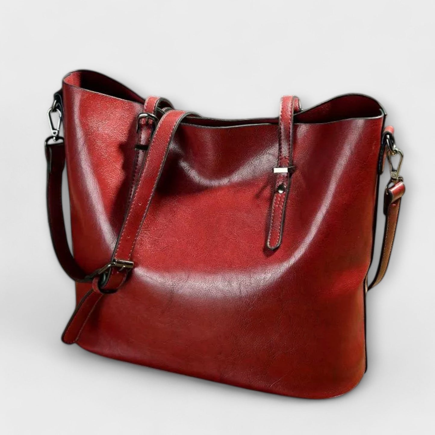 Léora - Vintage Umhängetasche Damen Schwarz, Geräumige Crossbody Bag für Arbeit und Freizeit-5