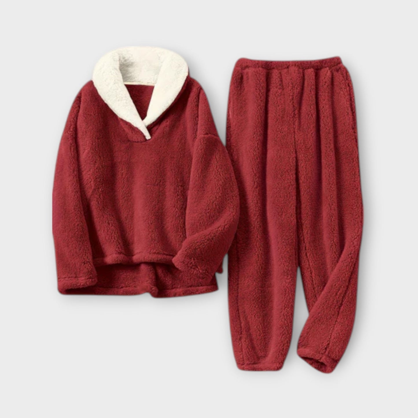 Stella - Kuscheliger Flanell Pyjama Damen Set im Klassischen Stil - Bequem und Warm für Entspannte Nächte-4