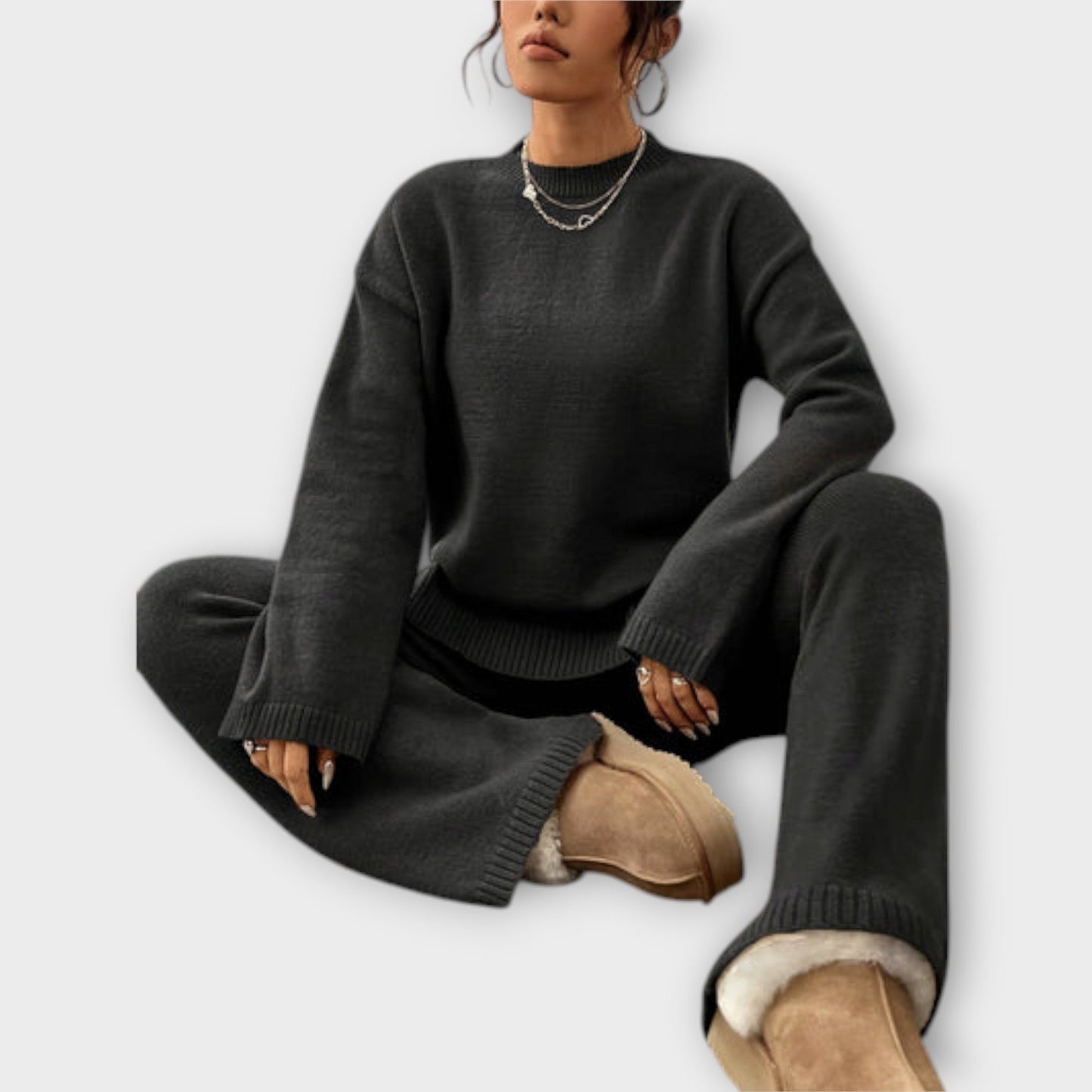 Marie - Weiches Rippenset Für Damen - Minimalistischer Stil, Figurbetonte Passform, Ideal Für Entspannte Tage-2