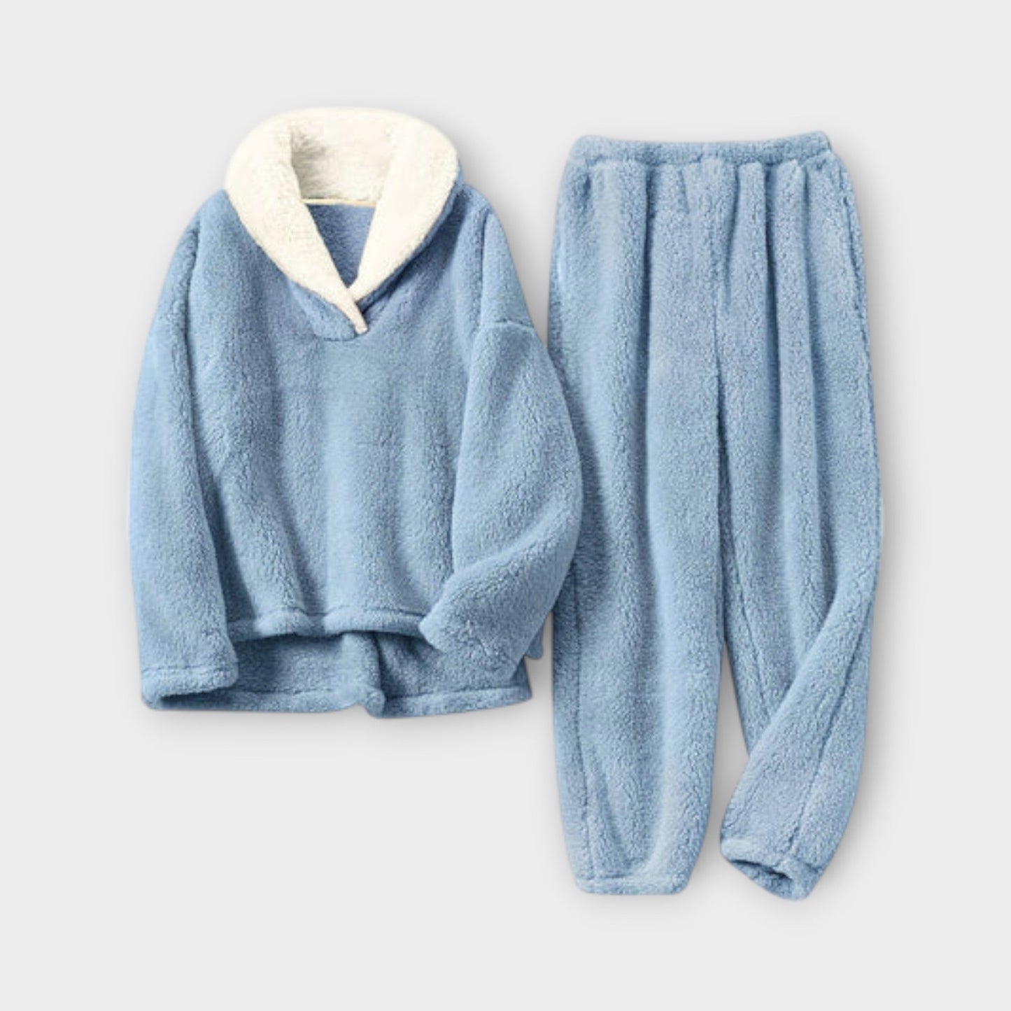 Stella - Kuscheliger Flanell Pyjama Damen Set im Klassischen Stil - Bequem und Warm für Entspannte Nächte-2