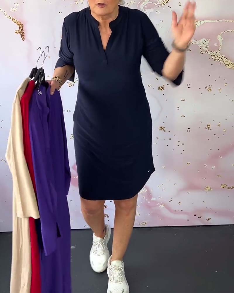 Klara - Elegantes V-Ausschnitt Damenkleid für Festliche Anlässe - Vielseitiges Kleid für Damen-5