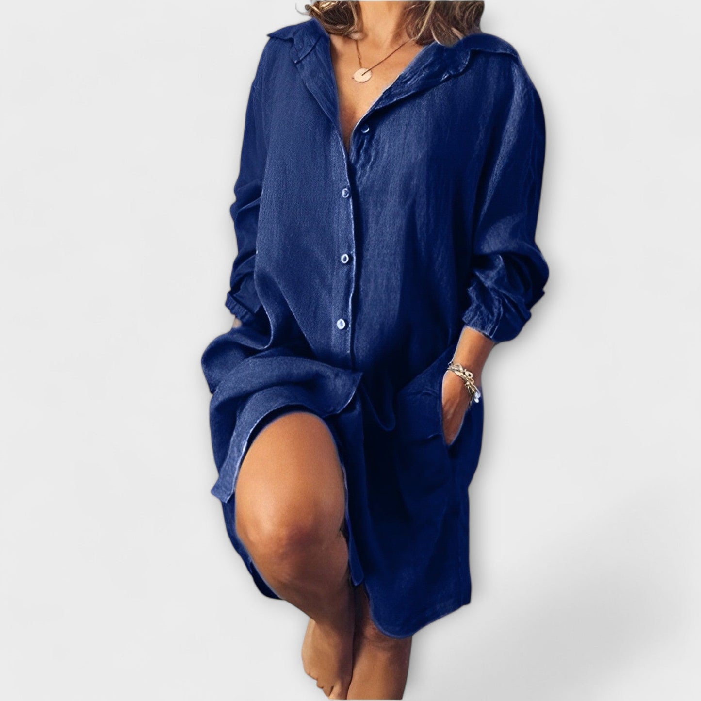Anna's Weiße Leinenbluse Damen – Lässig, Elegant & Vielseitig für Jeden Anlass-6