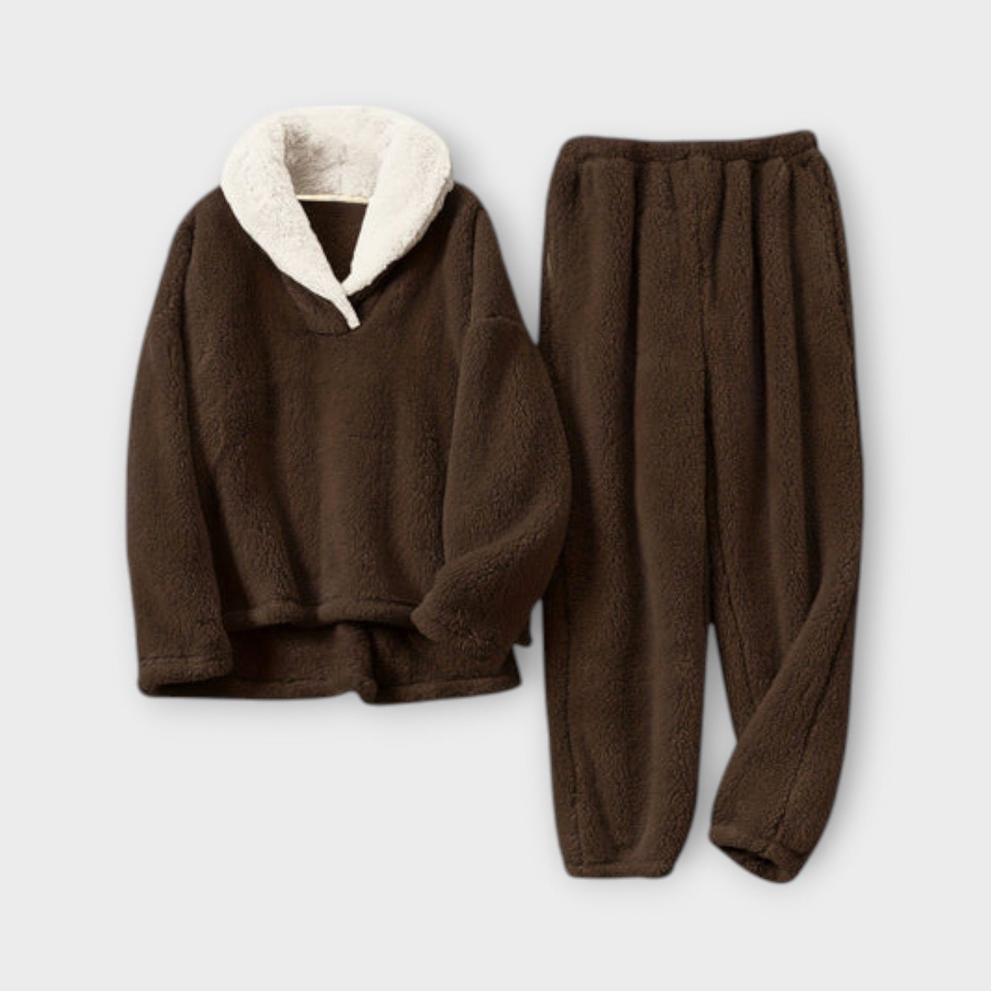 Variant image for Stella - Kuscheliger Flanell Pyjama Damen Set im Klassischen Stil - Bequem und Warm für Entspannte Nächte-37