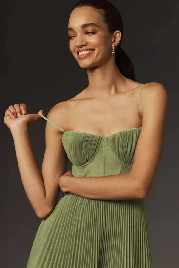 Evelin | Elegantes Tüll-Midi-Kleid Damen - Festliches Kleid für Hochzeitsgast und besondere Anlässe-2
