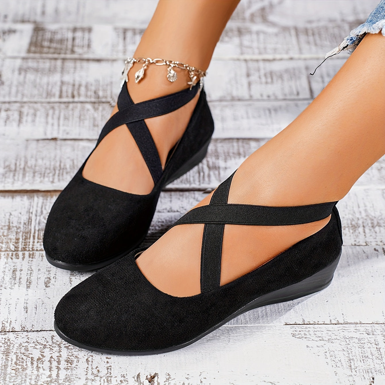 Anna Damen Freizeitschuhe mit Keilabsatz - Elegant und Bequem für Freizeit und Büro-5