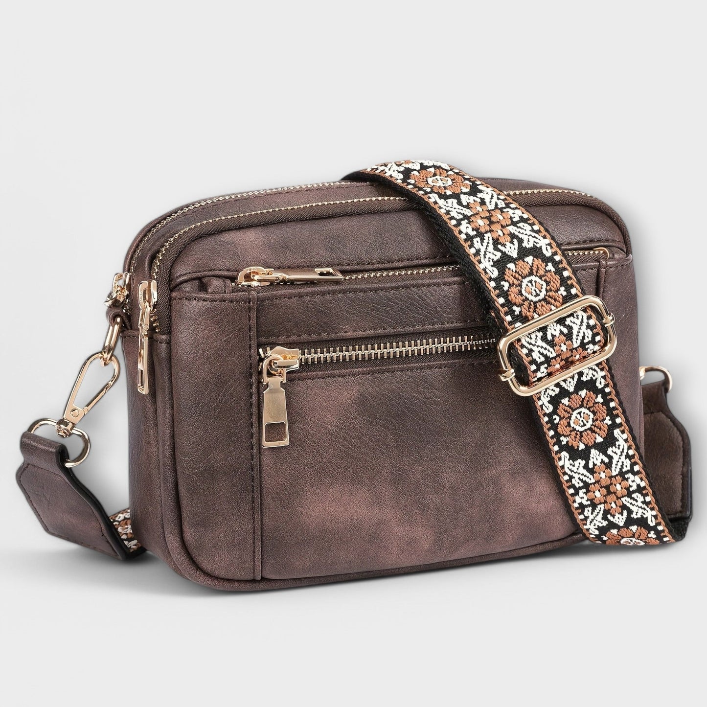 Variant image for Léora - Elegante Handtasche Damen im Retro-Stil aus Veganem Leder mit Boho-Trageriemen-6
