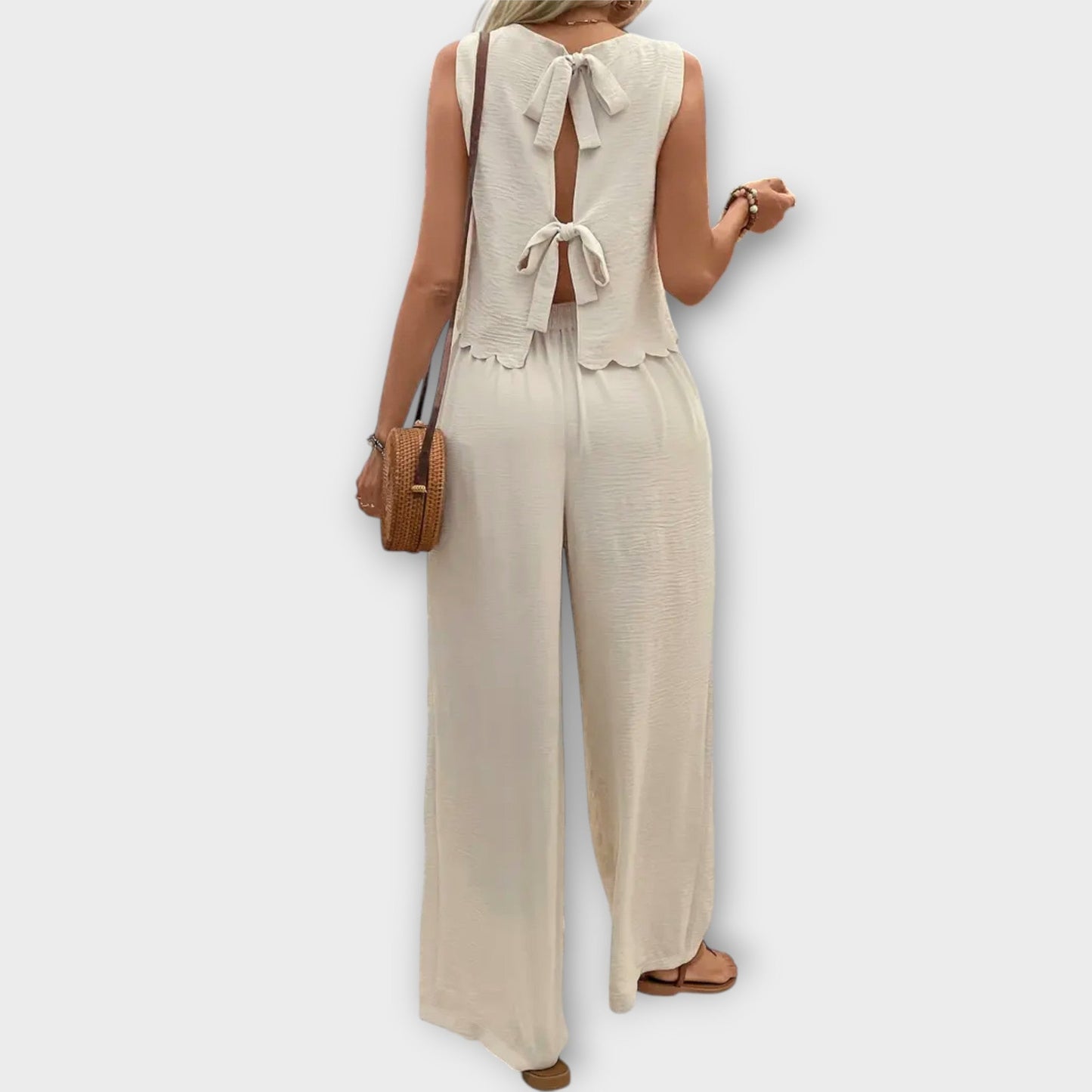Valeria - Elegantes Damen Set Mit Weste Und Langer Hose, Ideal Für Frühling Und Sommer-2