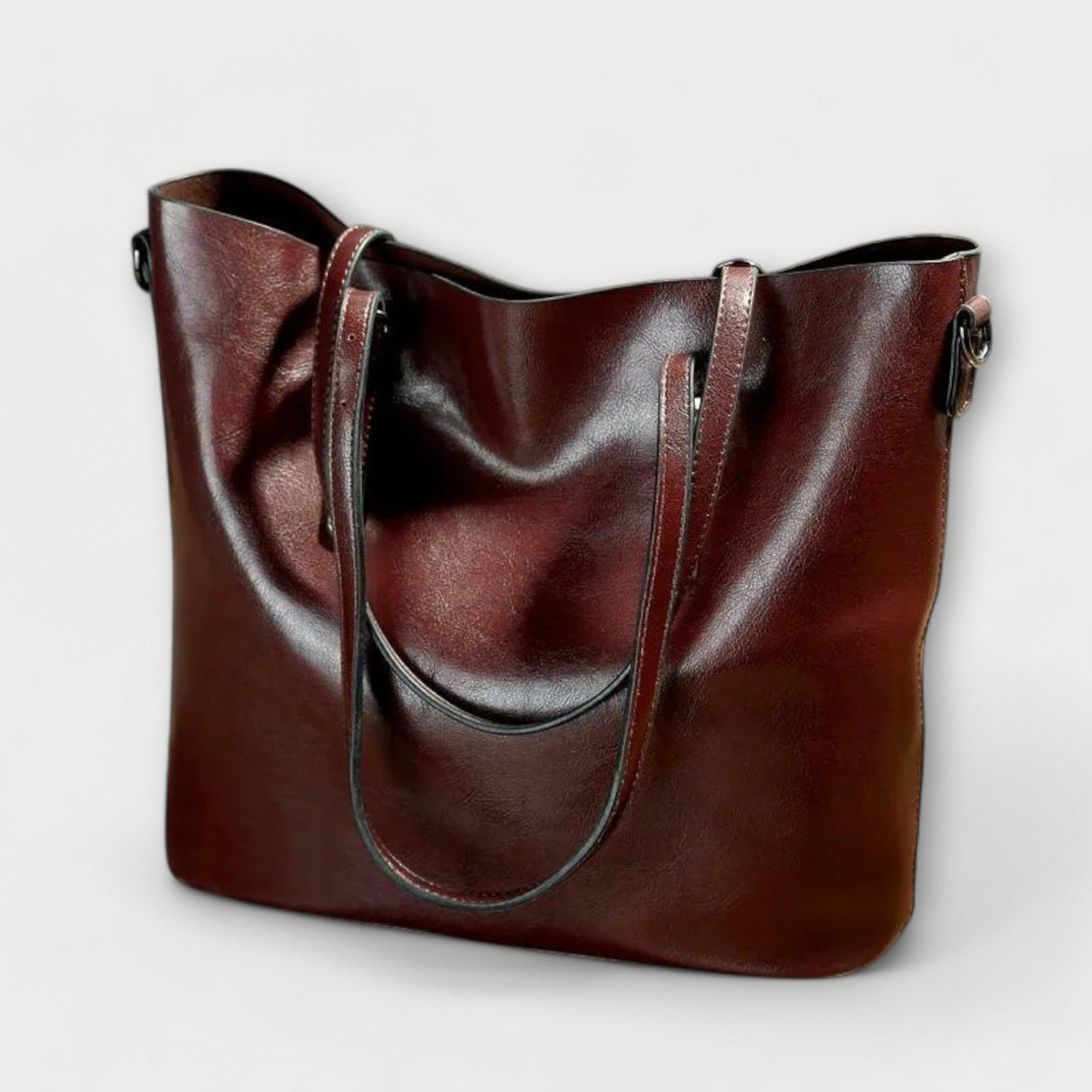 Léora - Vintage Umhängetasche Damen Schwarz, Geräumige Crossbody Bag für Arbeit und Freizeit-4