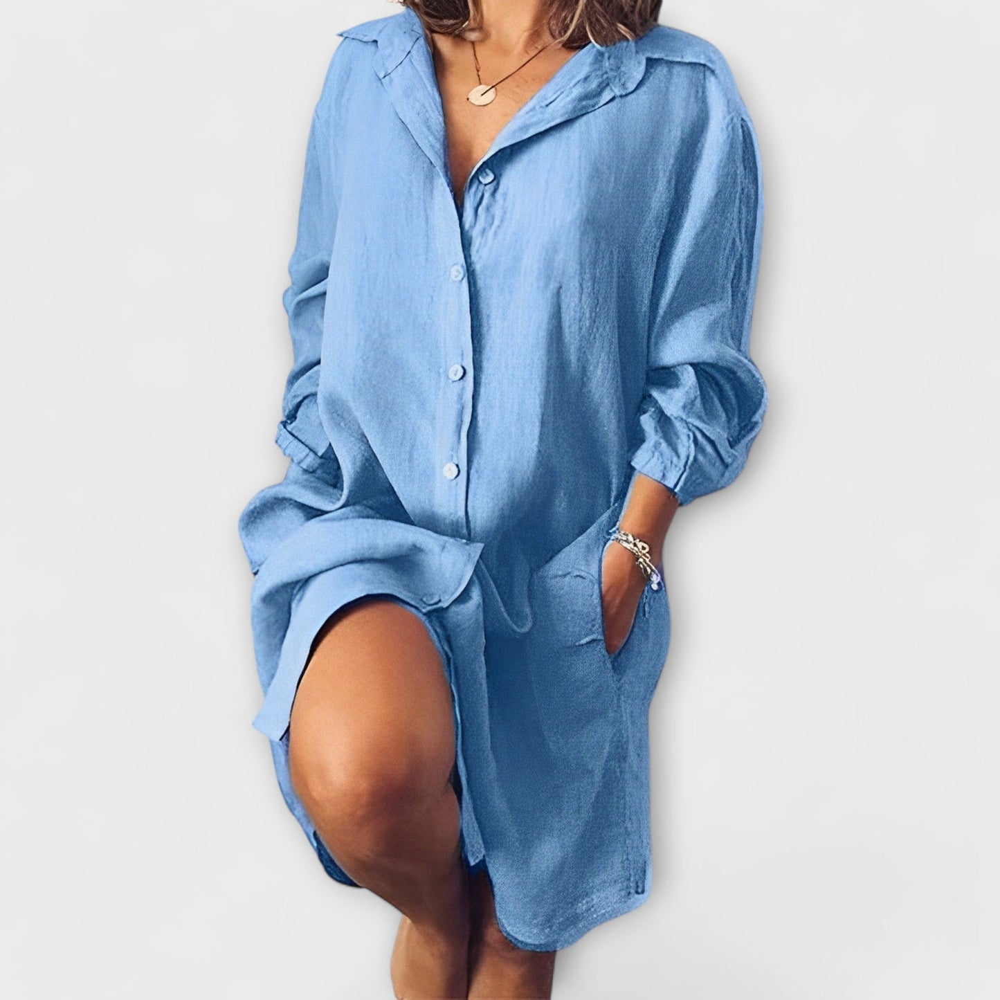 Anna's Weiße Leinenbluse Damen – Lässig, Elegant & Vielseitig für Jeden Anlass-3