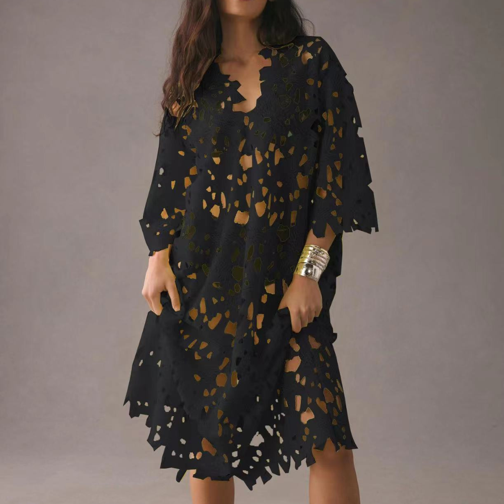 Variant image for Emilia Damen Kleid - Elegantes Midi-Kleid mit Stickerei für Abendkleider und Hochzeitsgast-6