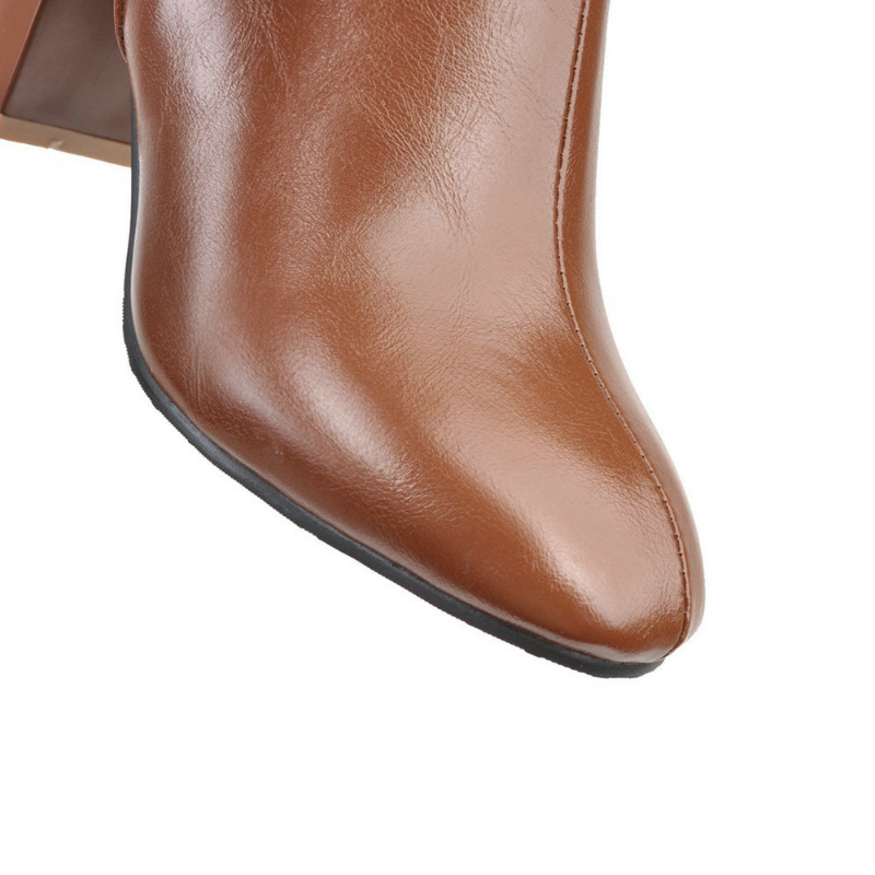 Anna Elegante Schwarze Stiefel Damen | Kniehohe Absatzstiefel für Winter Komfort-4