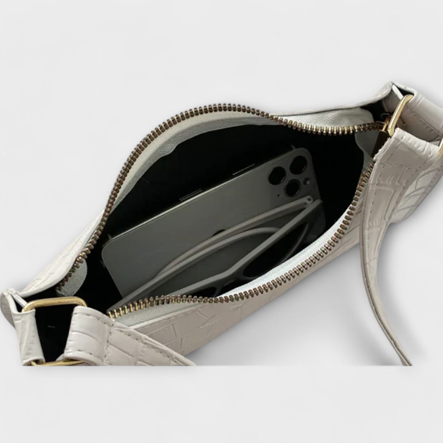 Léora Handtasche Damen Schwarz – Elegante Ledertasche für Jeden Anlass, Geräumig und Vielseitig-6