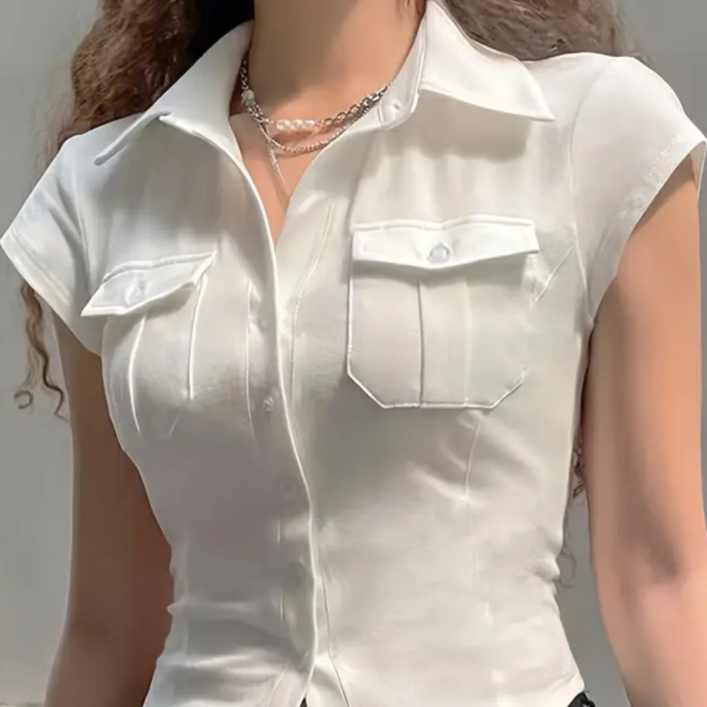 Annika - Zeitlose Weiße Bluse Damen, Vielseitige Bluse für Elegante Outfits, Damenbluse in S, M, L, XL-4
