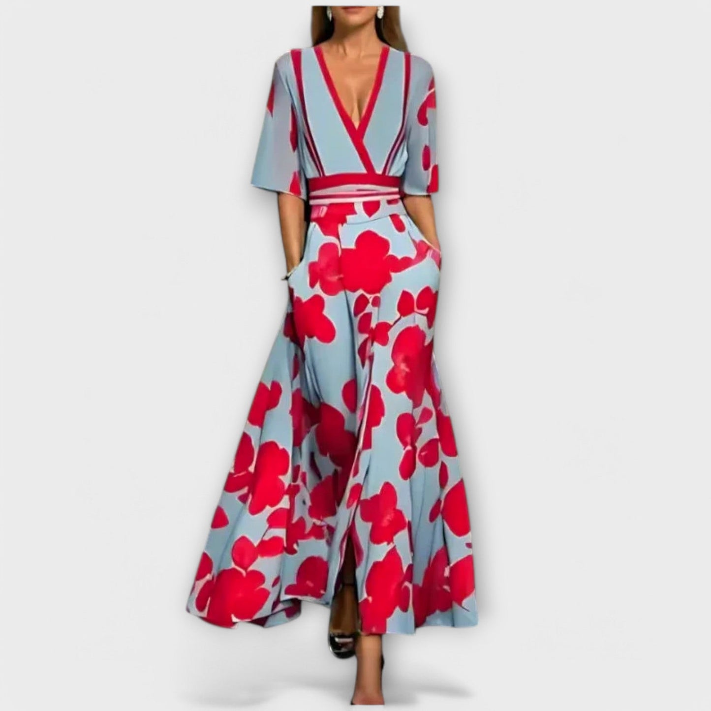 Lola - Festliches Damenkleid Mit Modernen Ärmeln Für Hochzeitsgast Und Besondere Anlässe-3