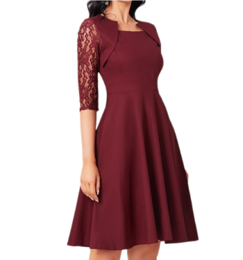 Anna | Klassisches Damen Kleid - Elegantes Sommerkleid für Jeden Anlass-5