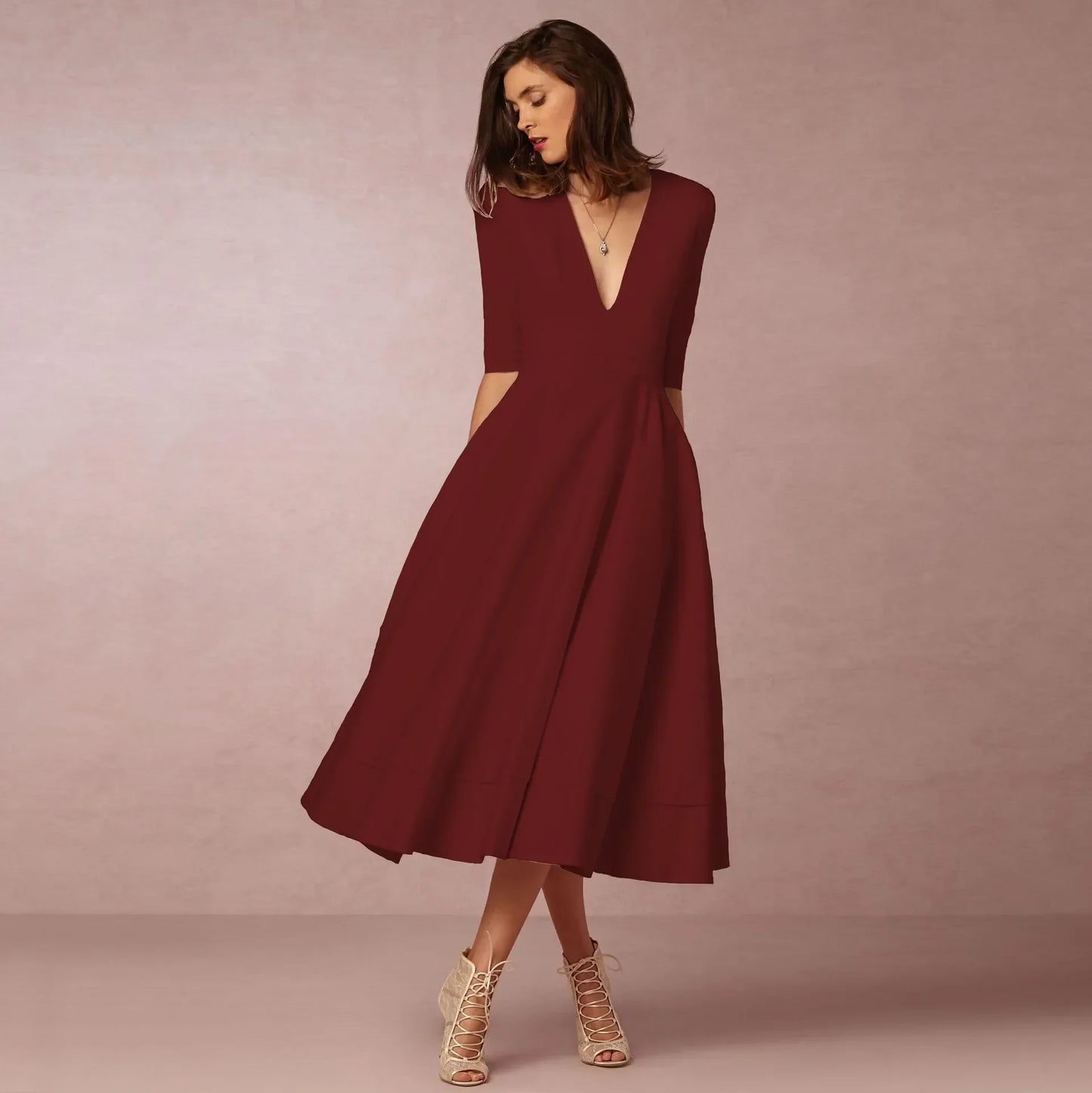 Variant image for Anna's Elegantes Abendkleid für Damen - Midi, Perfekt für Hochzeiten und Formelle Anlässe-13