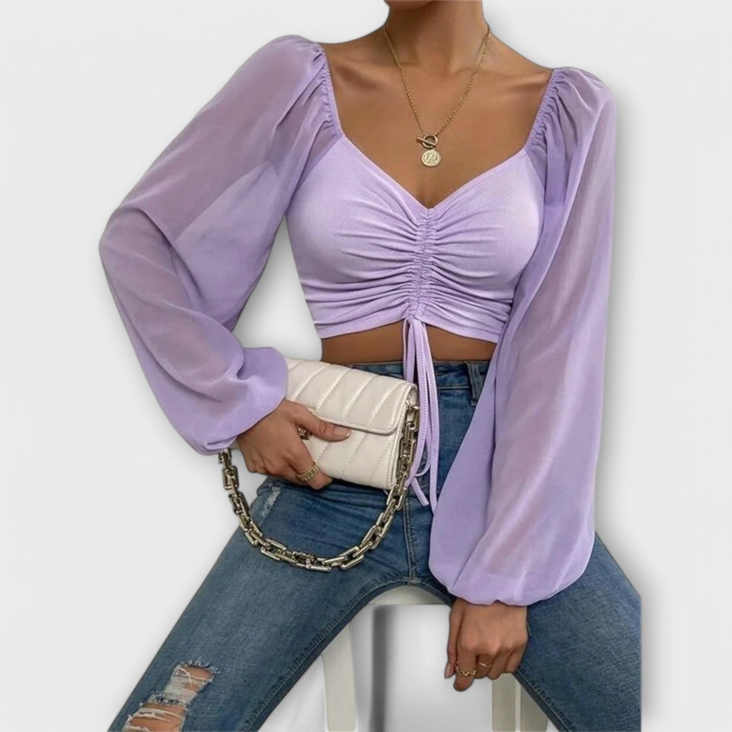 Anna - Elegante Damen Abendbluse Für Besondere Anlässe - Komfortabel & Vielseitig - S, M, L, XL-5