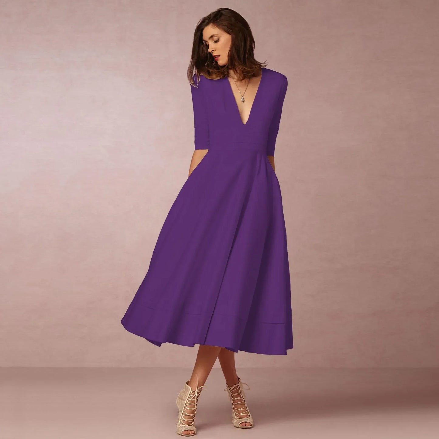 Variant image for Anna's Elegantes Abendkleid für Damen - Midi, Perfekt für Hochzeiten und Formelle Anlässe-49