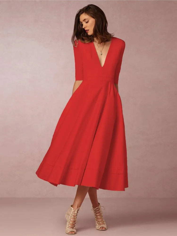 Variant image for Anna's Elegantes Abendkleid für Damen - Midi, Perfekt für Hochzeiten und Formelle Anlässe-43