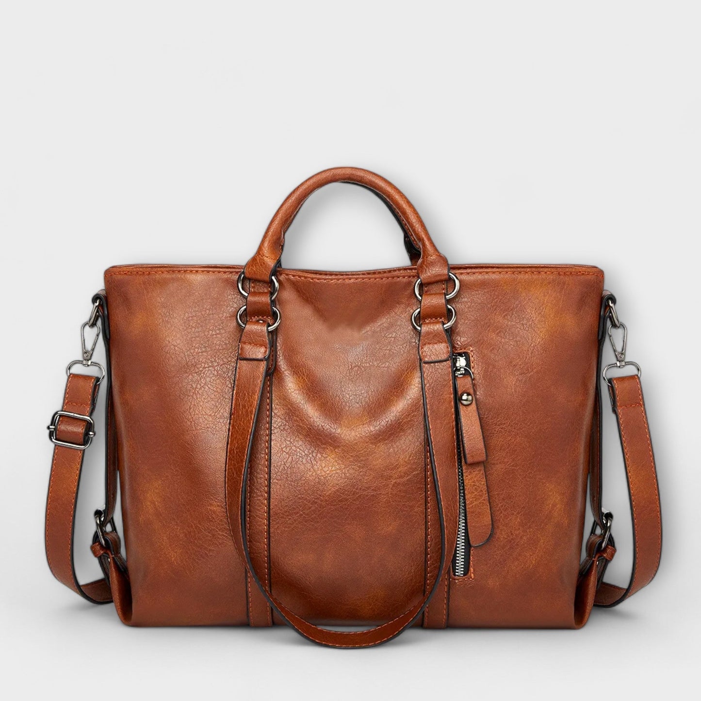 Variant image for Léora - Große Schwarze Ledertasche Damen, Zeitlos Elegante Lederhandtasche für Alltag & Beruf-1