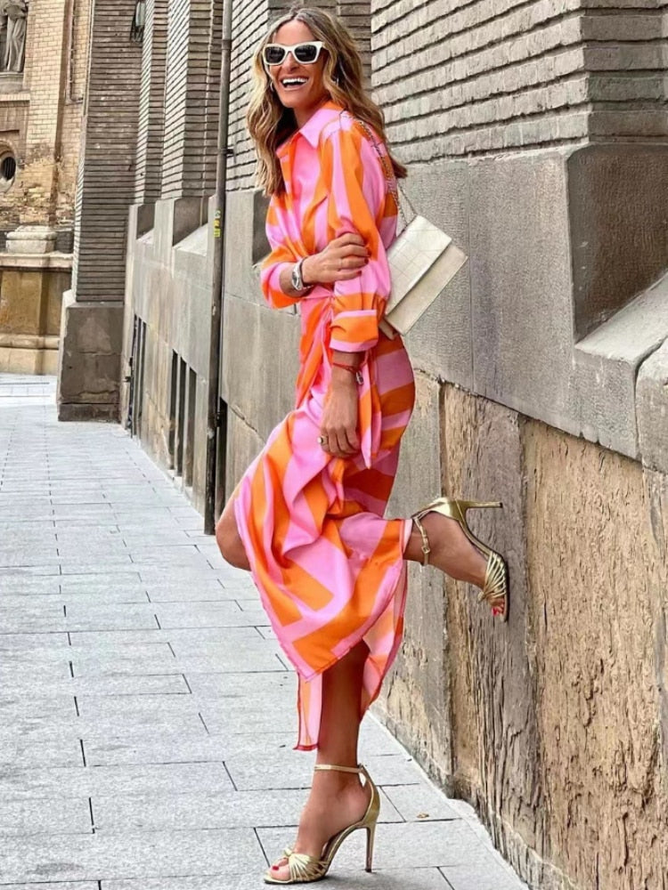 Anna's Wickelkleid Damen Midi mit 3/4 Ärmeln – Elegantes Wickelkleid für den Sommer und festliche Anlässe-2