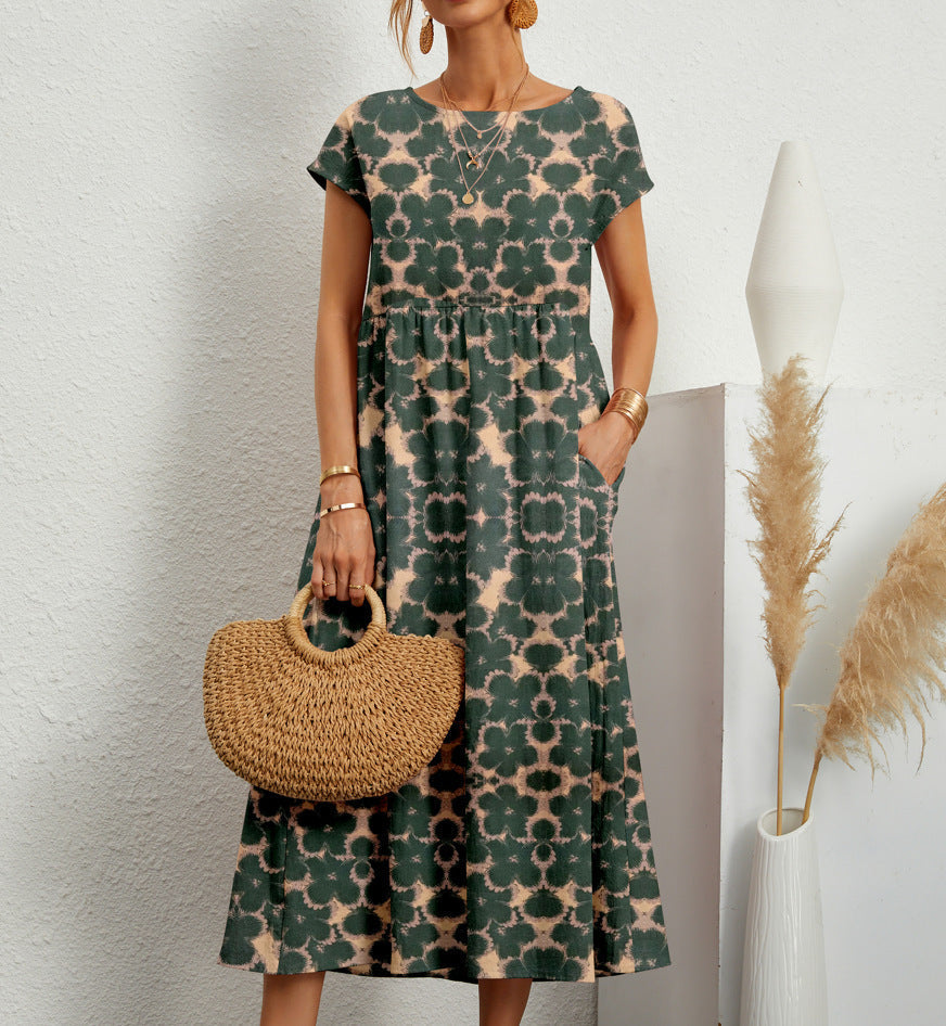 Variant image for Emma Midikleid Damen Mit Blumenmuster – Elegantes Festliches Kleid Für Jeden Anlass-16