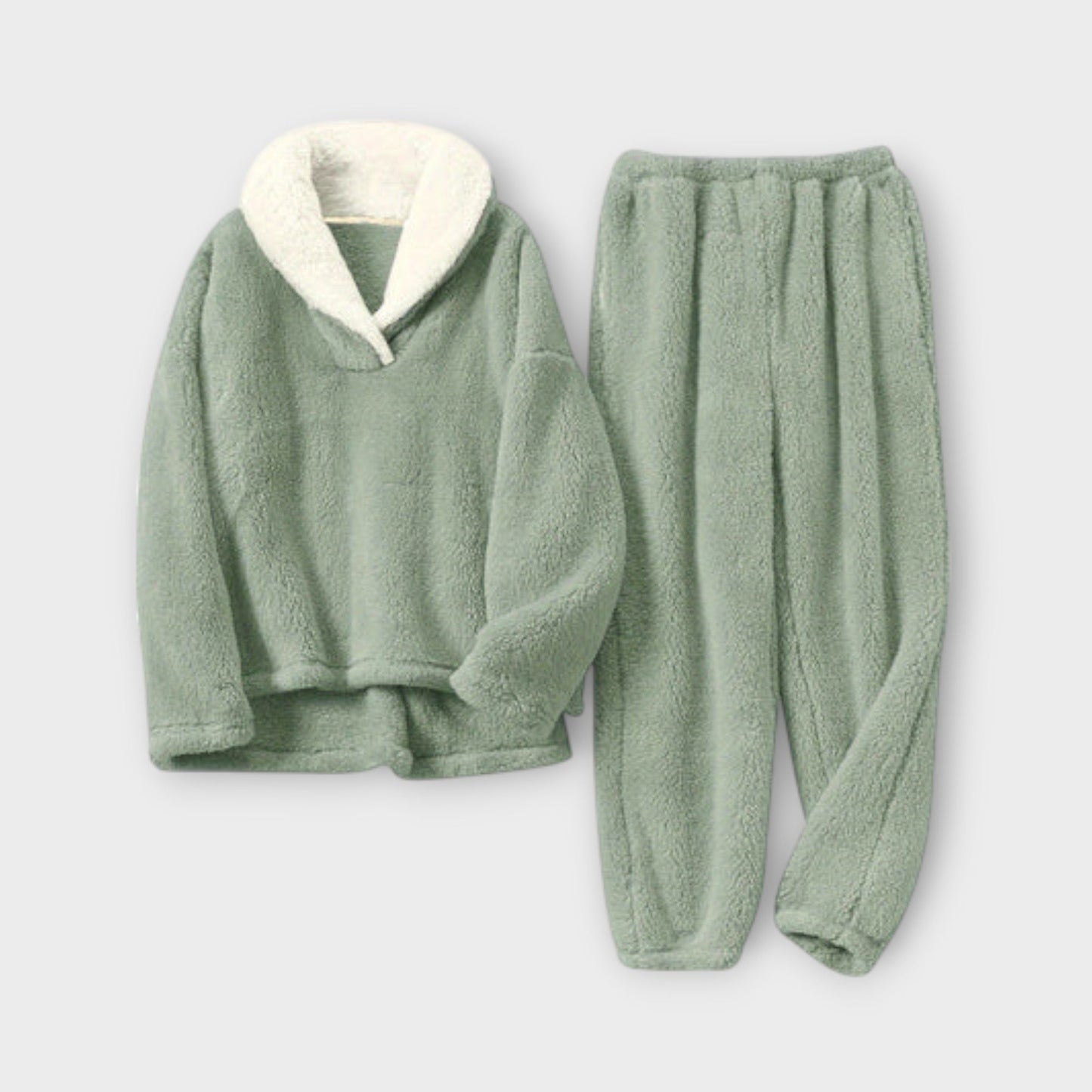 Stella - Kuscheliger Flanell Pyjama Damen Set im Klassischen Stil - Bequem und Warm für Entspannte Nächte-6