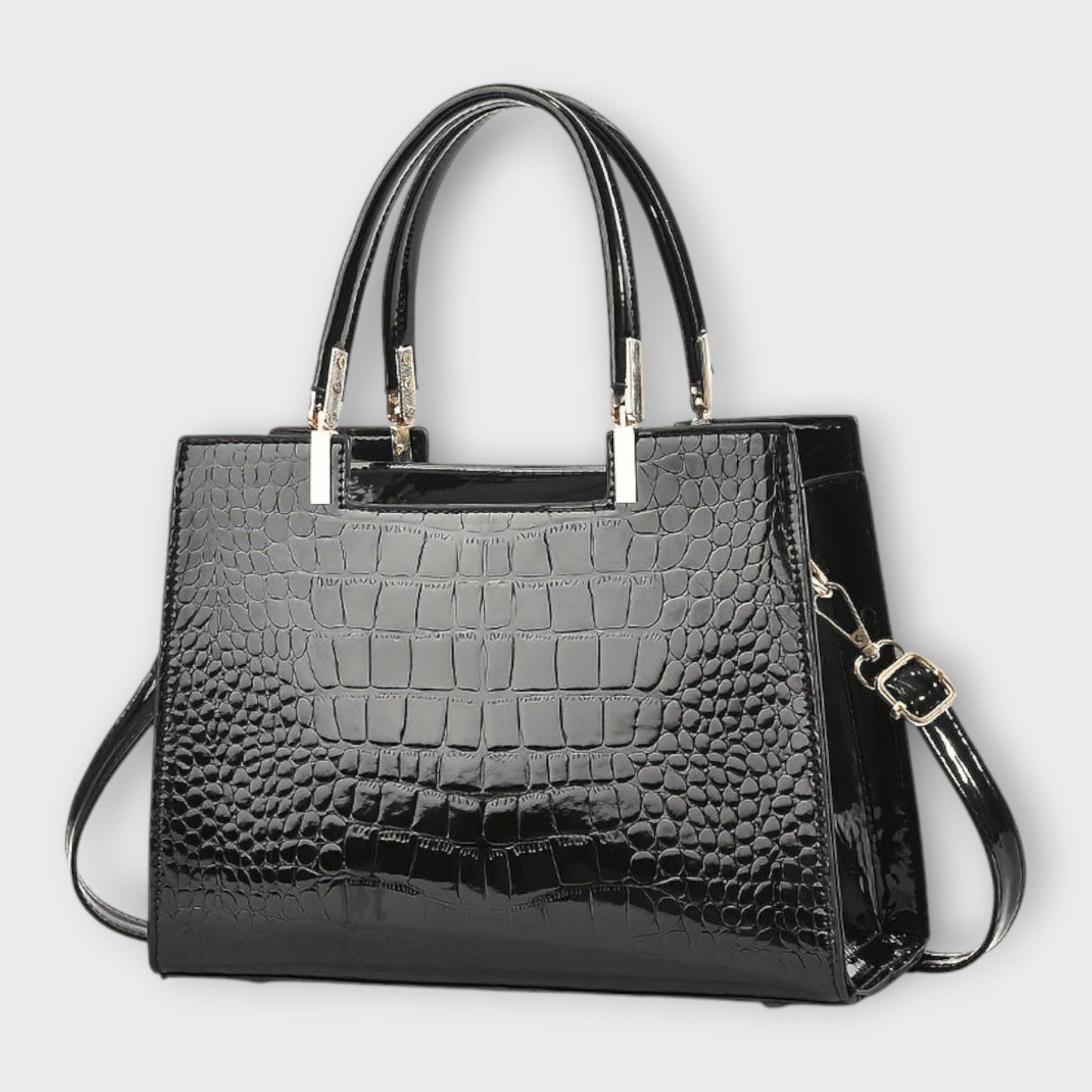 Léora - Elegante Handtasche Damen im Krokodilleder-Look, Geräumig & Vielseitig für Jeden Anlass-2