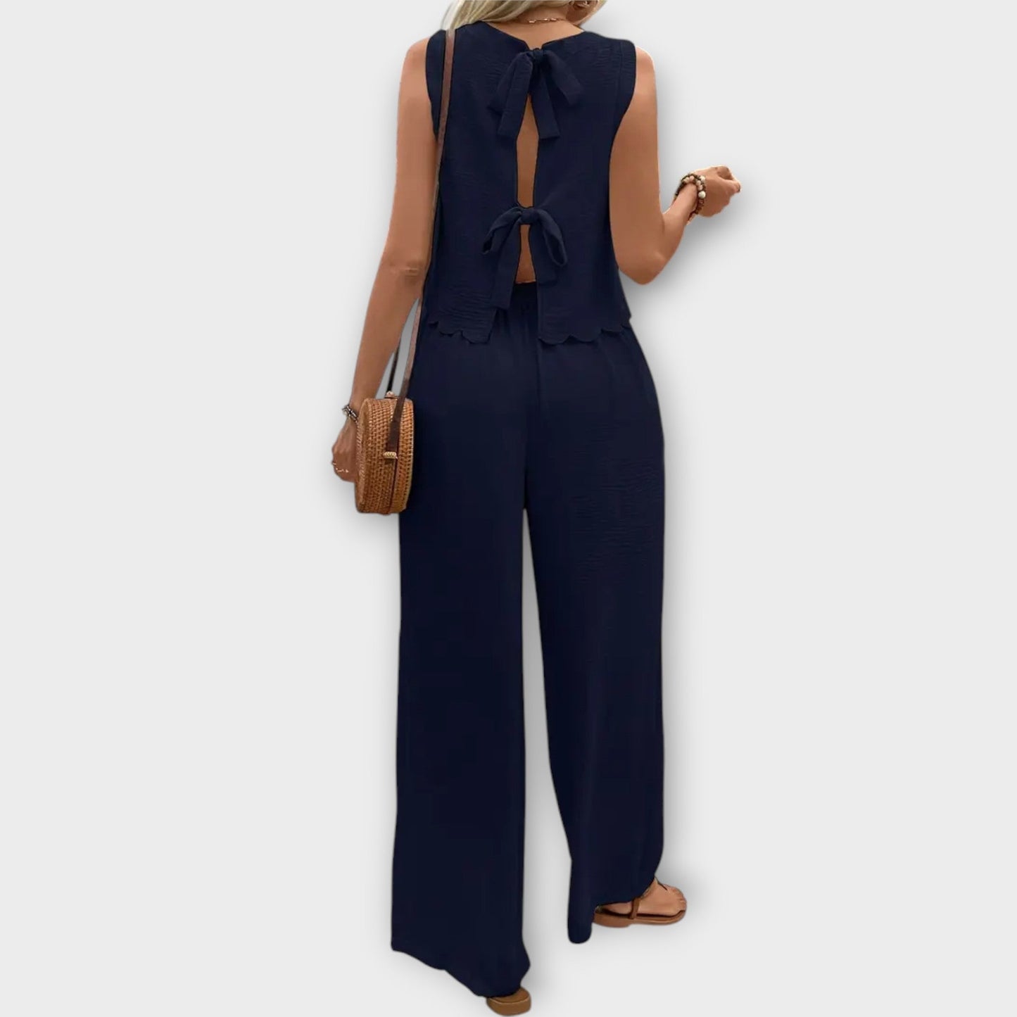 Valeria - Elegantes Damen Set Mit Weste Und Langer Hose, Ideal Für Frühling Und Sommer-3