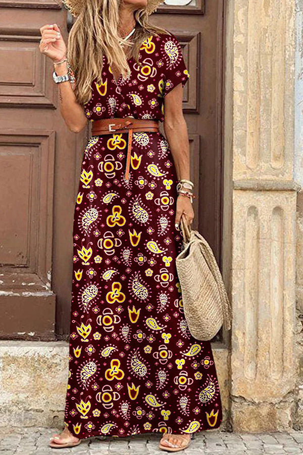 Dorothea™ Boho-Kleid Damen - Fließendes Damenskleid mit Bauchabdeckung im Verspielten Paisley-Druck - Bequem & Stylisch-5