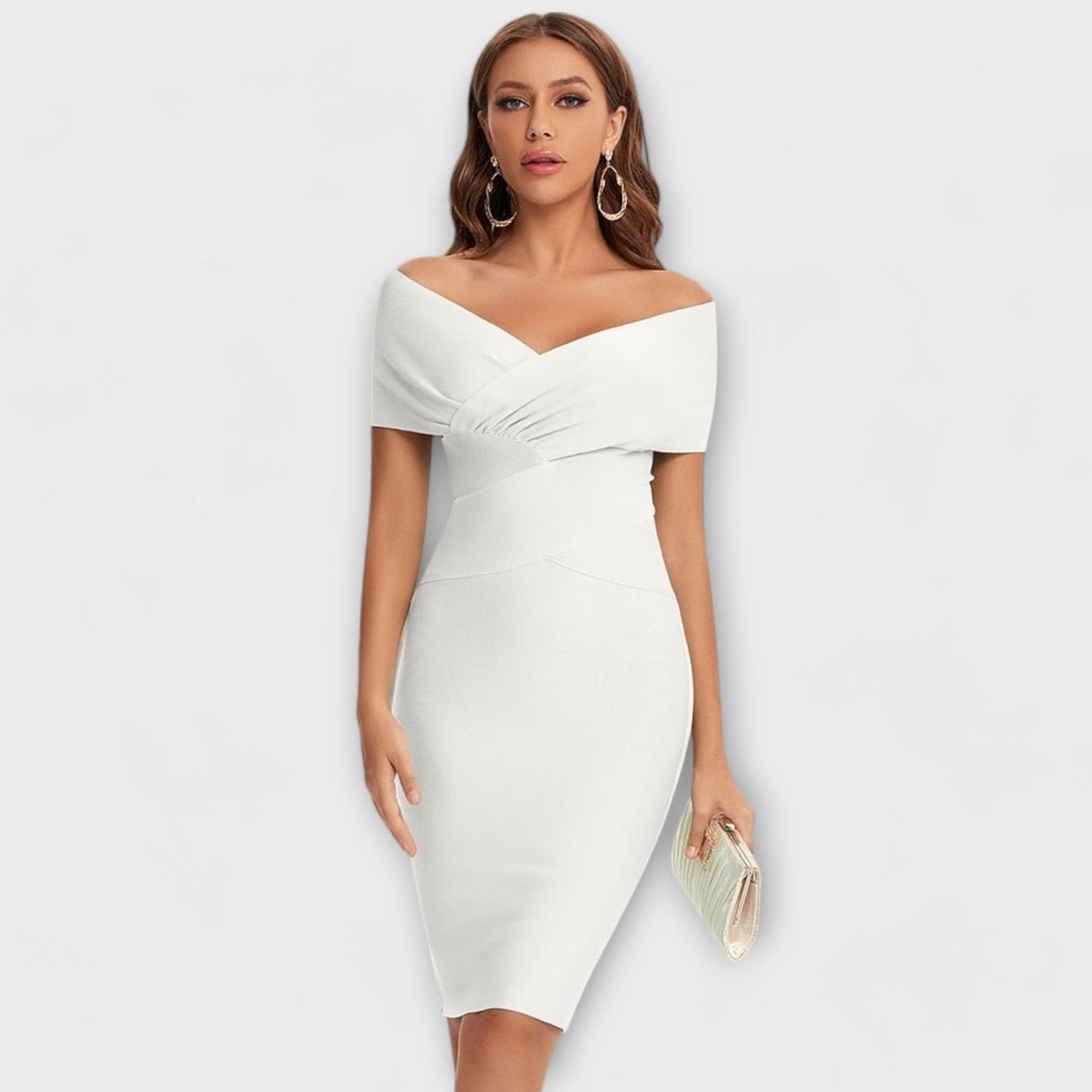 Variant image for Anna - Festliches V-Ausschnitt Damenkleid in Grün, Elegantes Kleid für Damen, Perfekt für Partys und besondere Anlässe-35