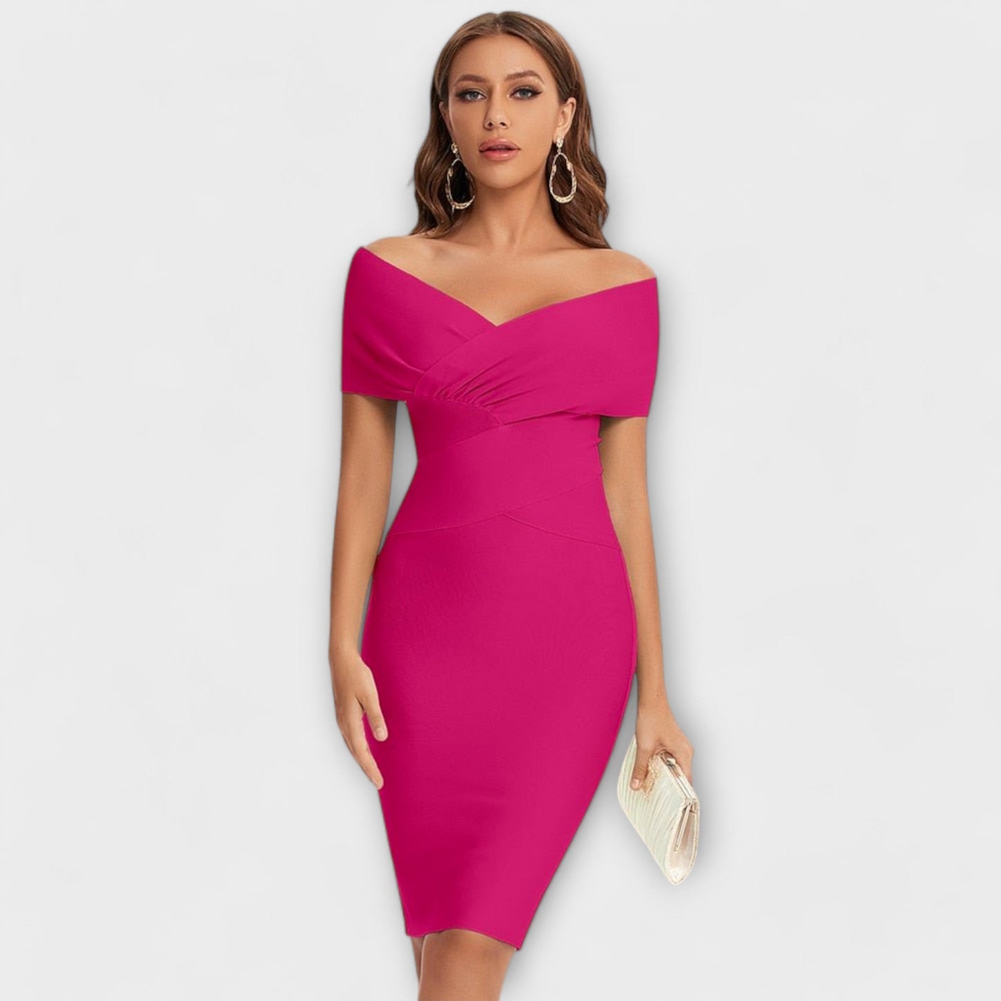 Variant image for Anna - Festliches V-Ausschnitt Damenkleid in Grün, Elegantes Kleid für Damen, Perfekt für Partys und besondere Anlässe-25
