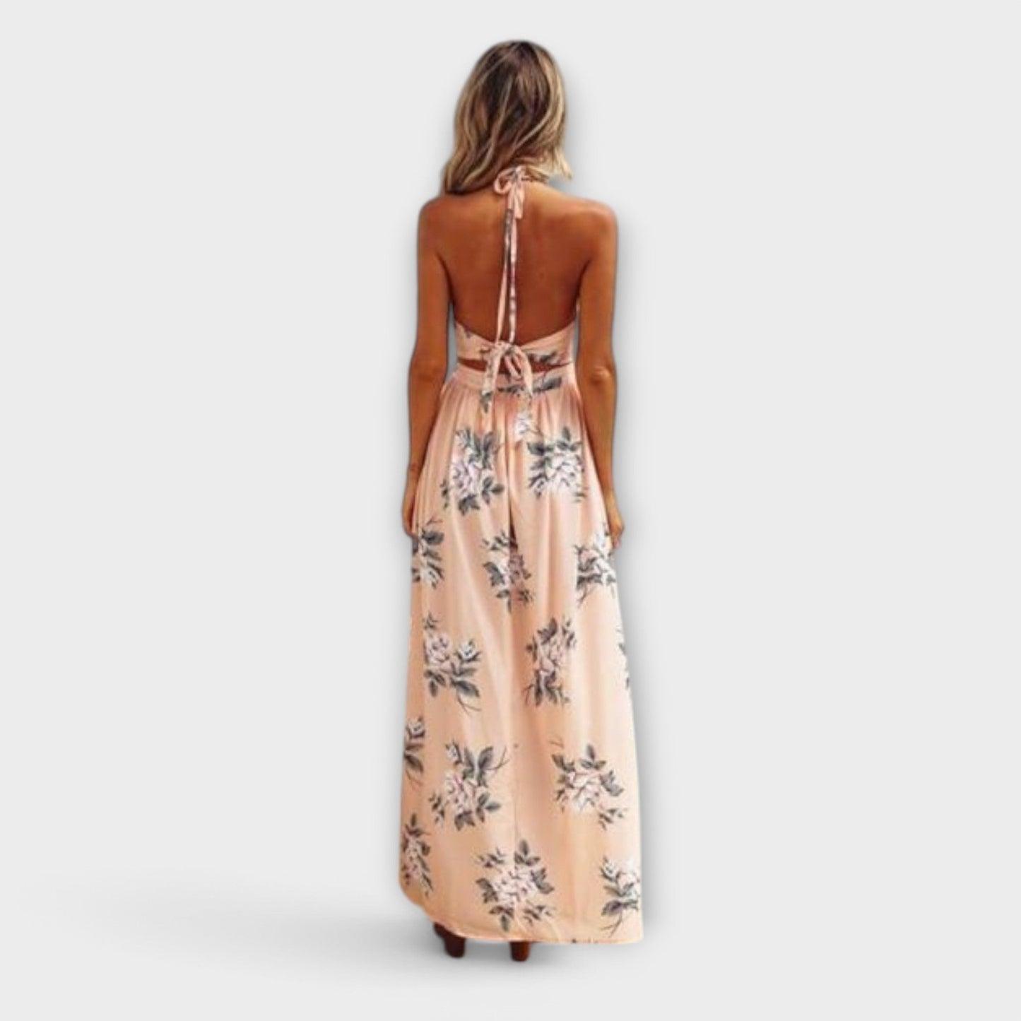 Epona - Damen Boho Maxikleid Mit Romantischem Blumenmuster Für Hochzeitsgast & Festliche Anlässe-4