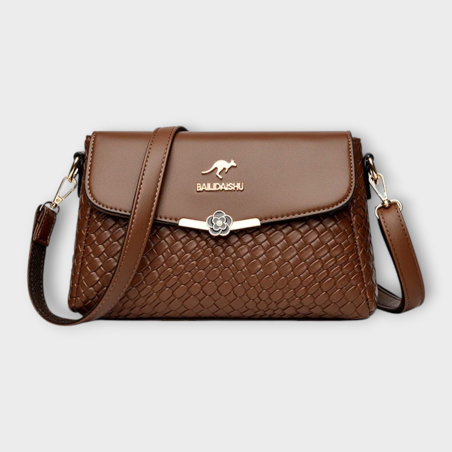 Léora - Elegante Handtasche Damen Schwarz im Vintage-Stil, Schulter- und Crossbody-Trageoptionen-4