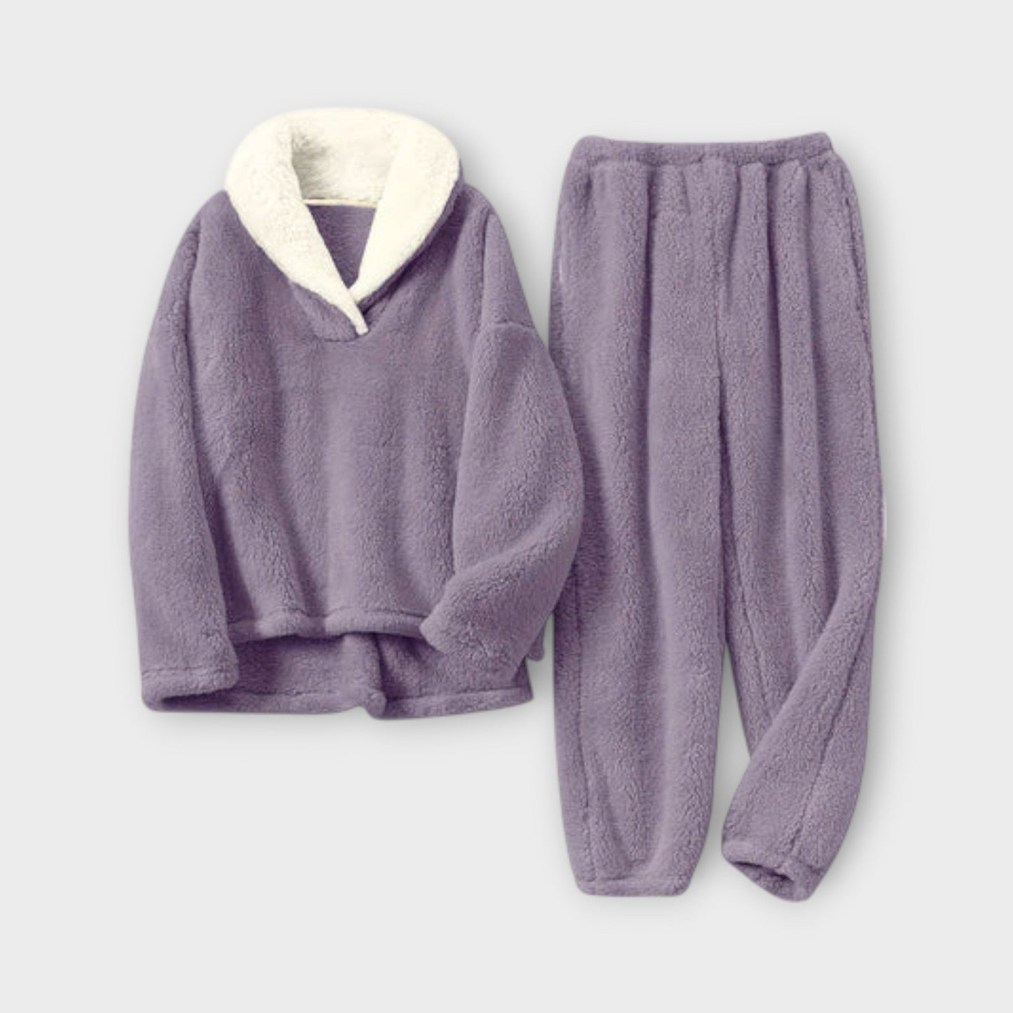Variant image for Stella - Kuscheliger Flanell Pyjama Damen Set im Klassischen Stil - Bequem und Warm für Entspannte Nächte-12