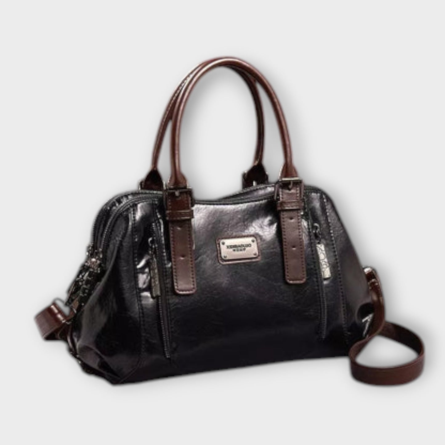 Variant image for Léora - Elegante Vintage-Schultertasche Damen Schwarz, Verstellbarer Riemen, Hochwertiges Kunstleder, 28x20x13 cm-3