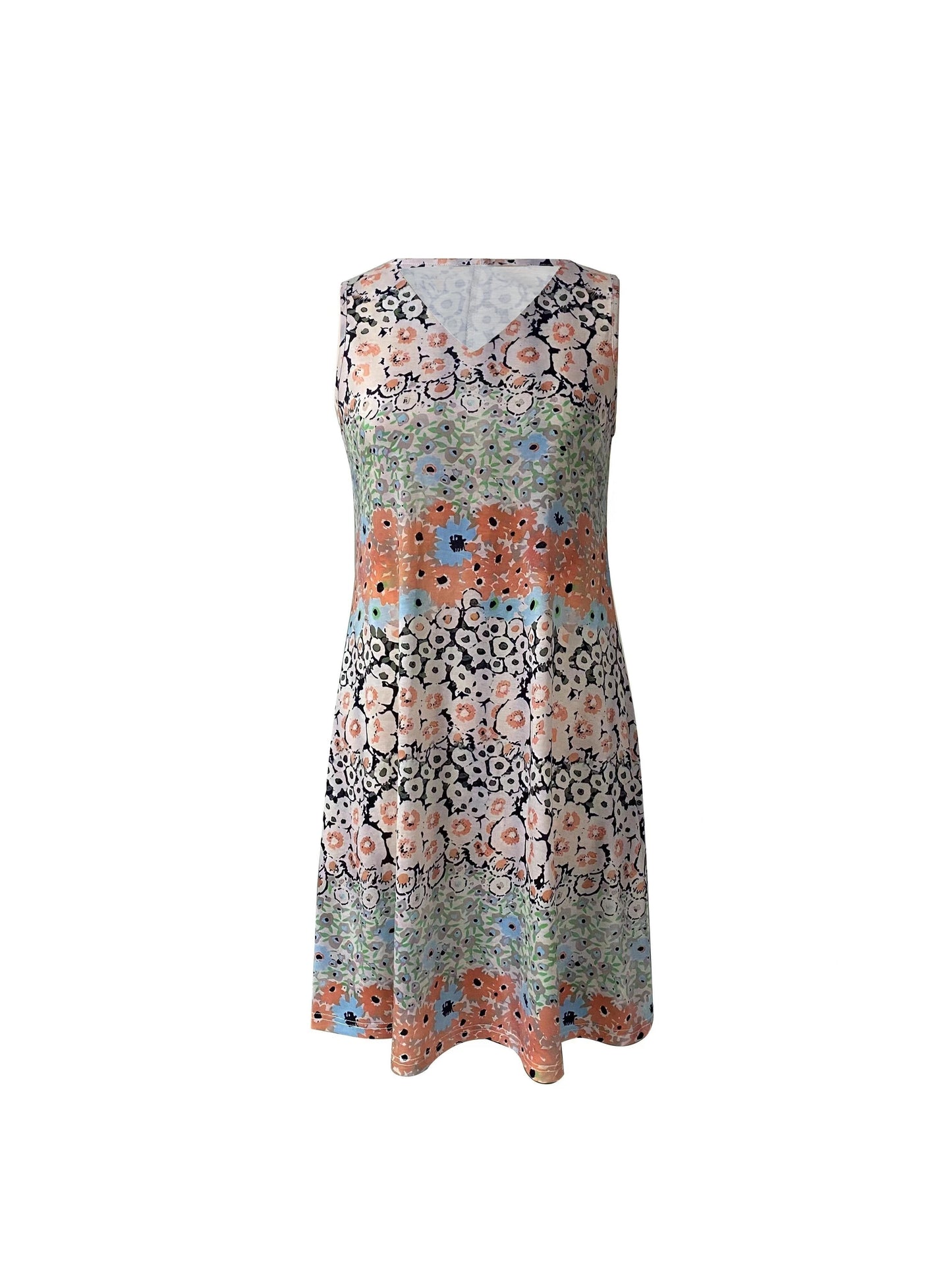 Louisa™ Blumen Kleid Für Damen - Festliches Kleid Hochzeitsgast Mit Bauchabdeckung - Elegantes Sommer Kleid-2